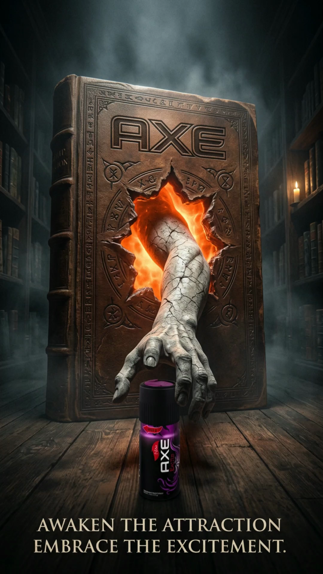 Horror Book AI Product Poster – Dark Cinematic Brand Creative