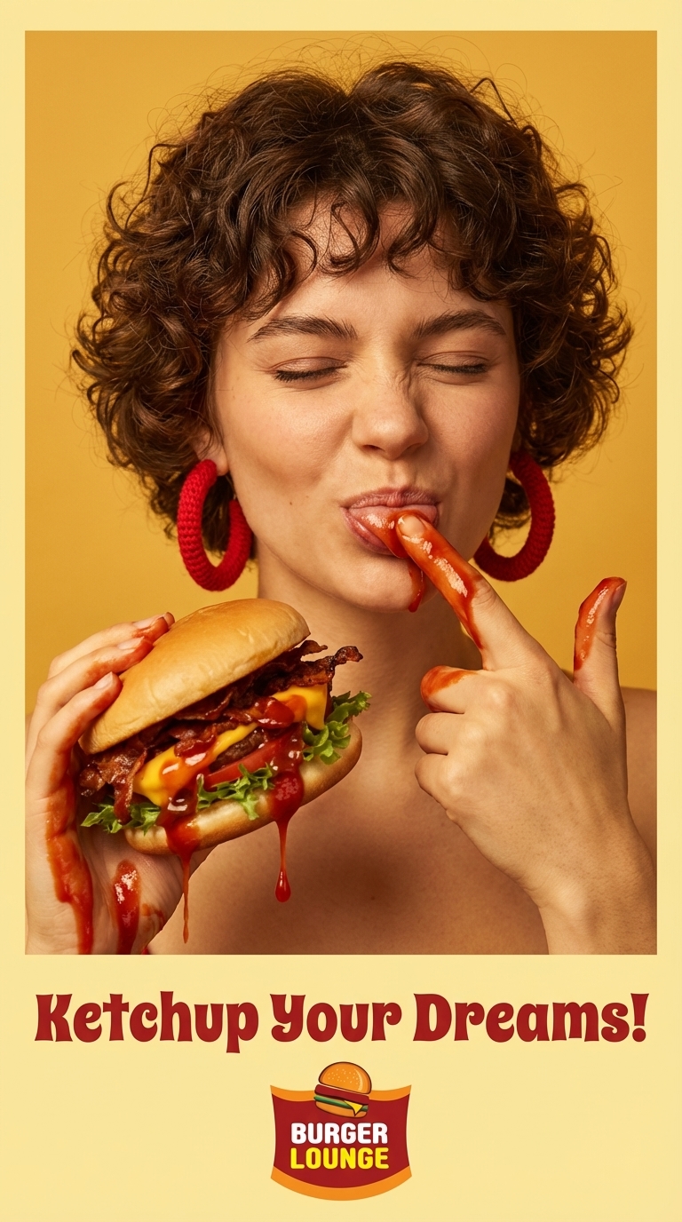 Drip Desire Food Ads – Bold Retro Brand Concept