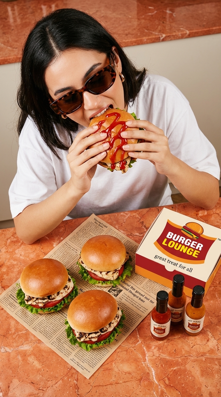 Hot Drizzle Food Ads – Modern Editorial Brand Visual