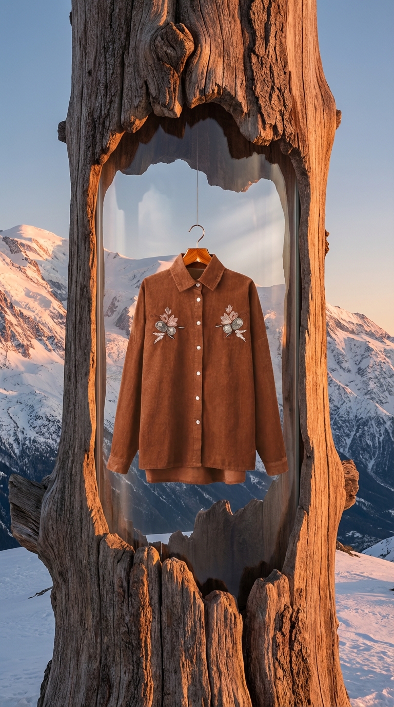 Alpine Portal Fashion AI Product Photography – Luxury Nature Brand Display