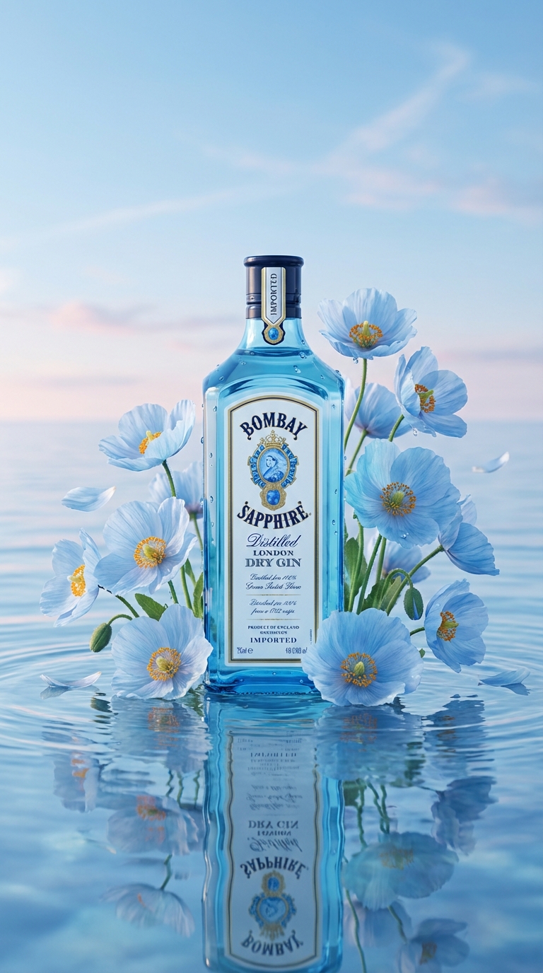 Aqua Bloom AI Product Photography with Serene Water Reflections