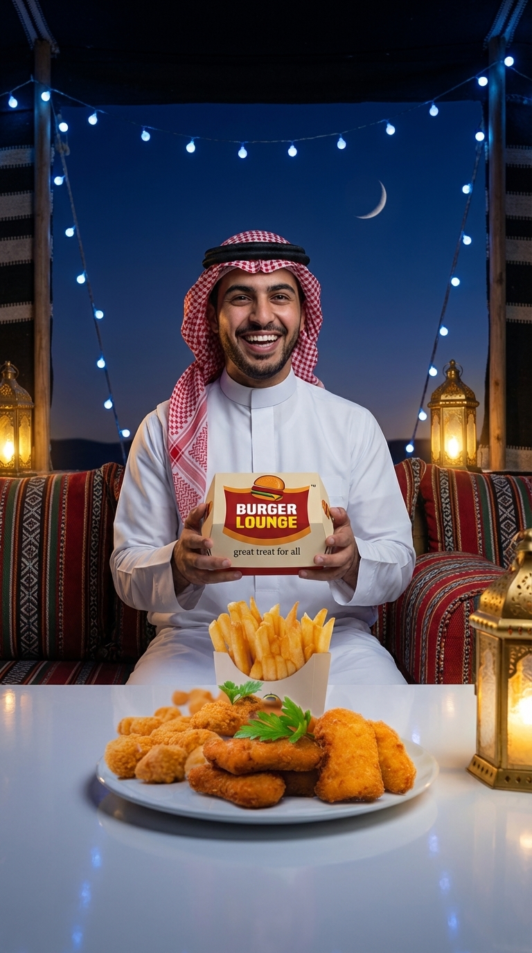 Arabian Majlis Food Photography – Luxury Night Scene