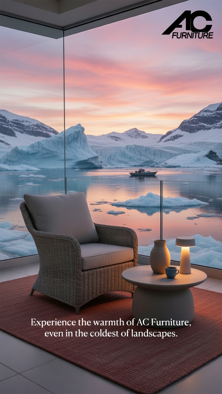 Arctic Luxury Patio Product Photography – Premium Rug Lifestyle Ads