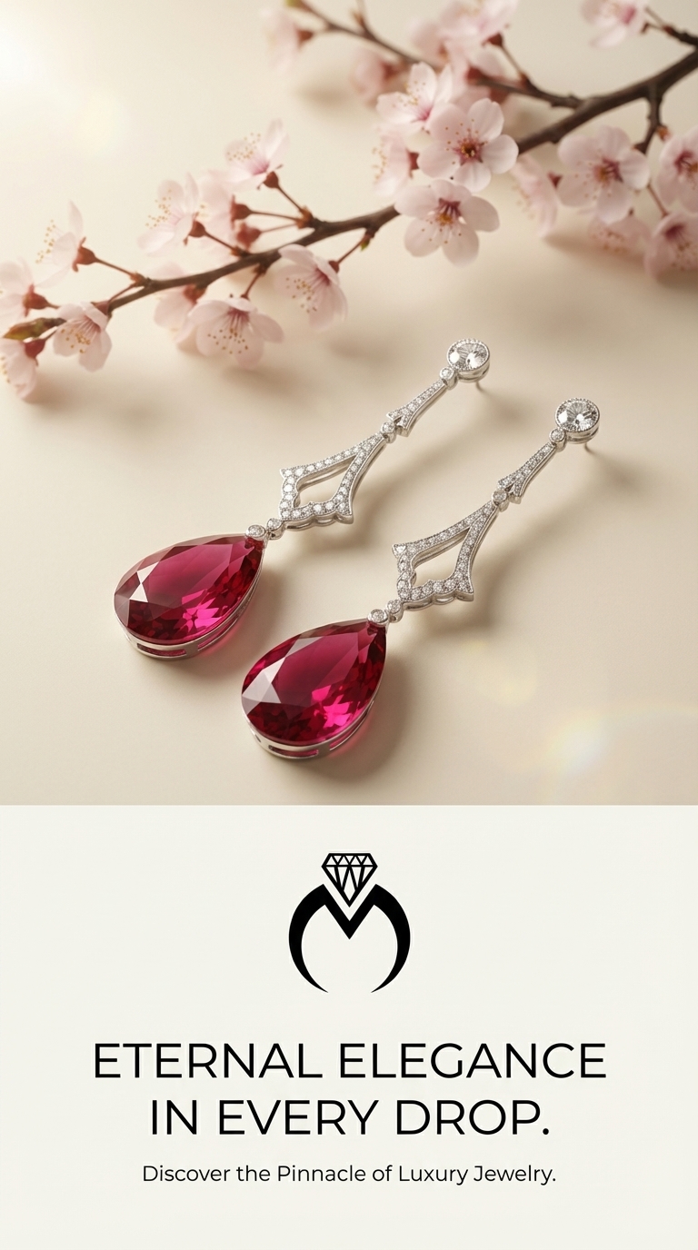 Blossom Elegance Jewellery Poster – Gold Collection Ad