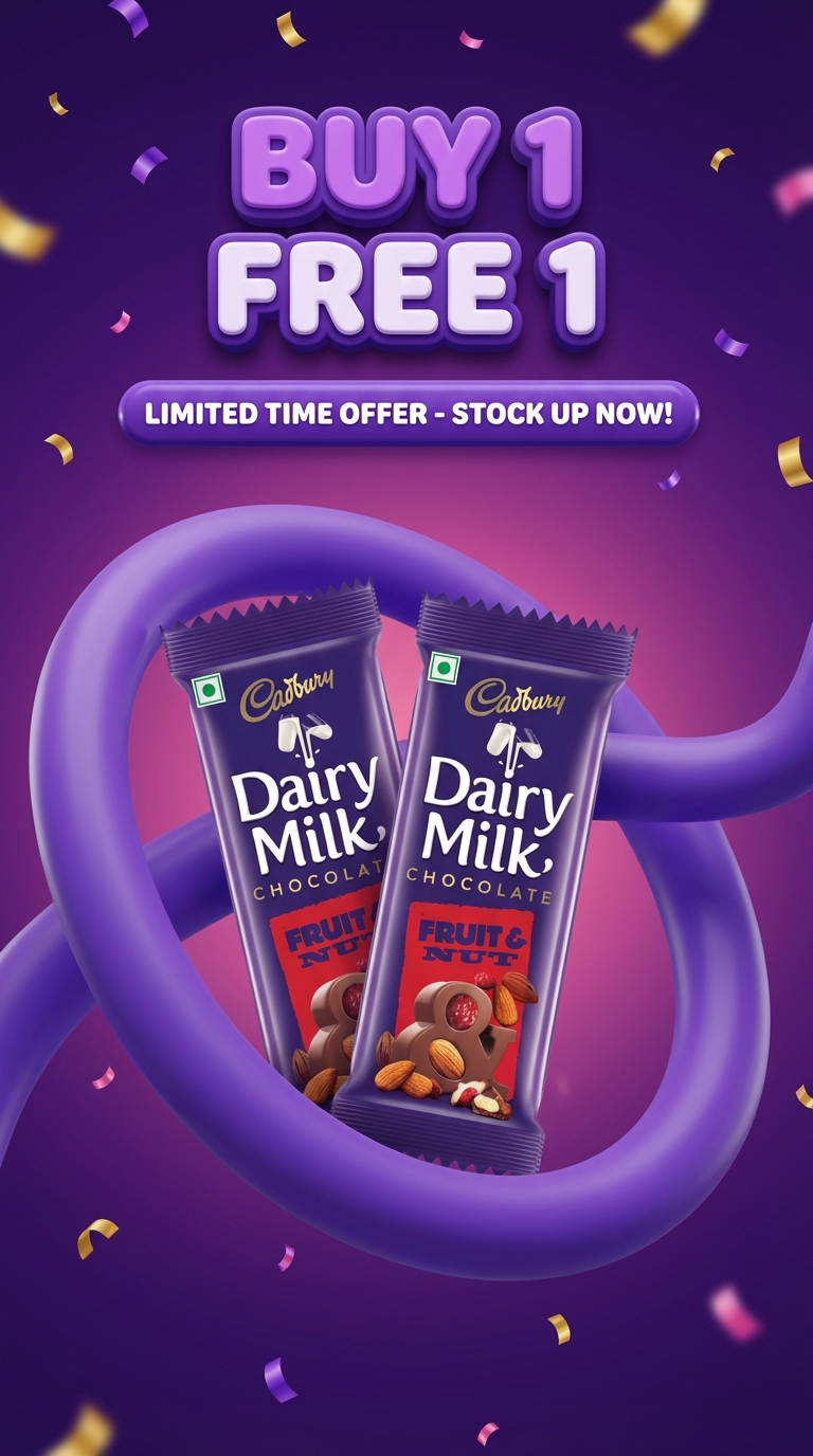 Buy 1 Get 1 Deal Poster – 3D Festive Ad Promotion