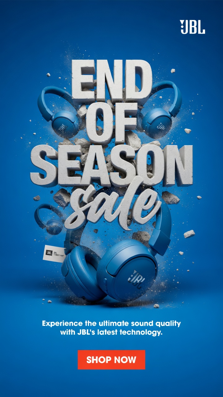 End of Season Sale Product Photography – 3D Sale Ad Creatives