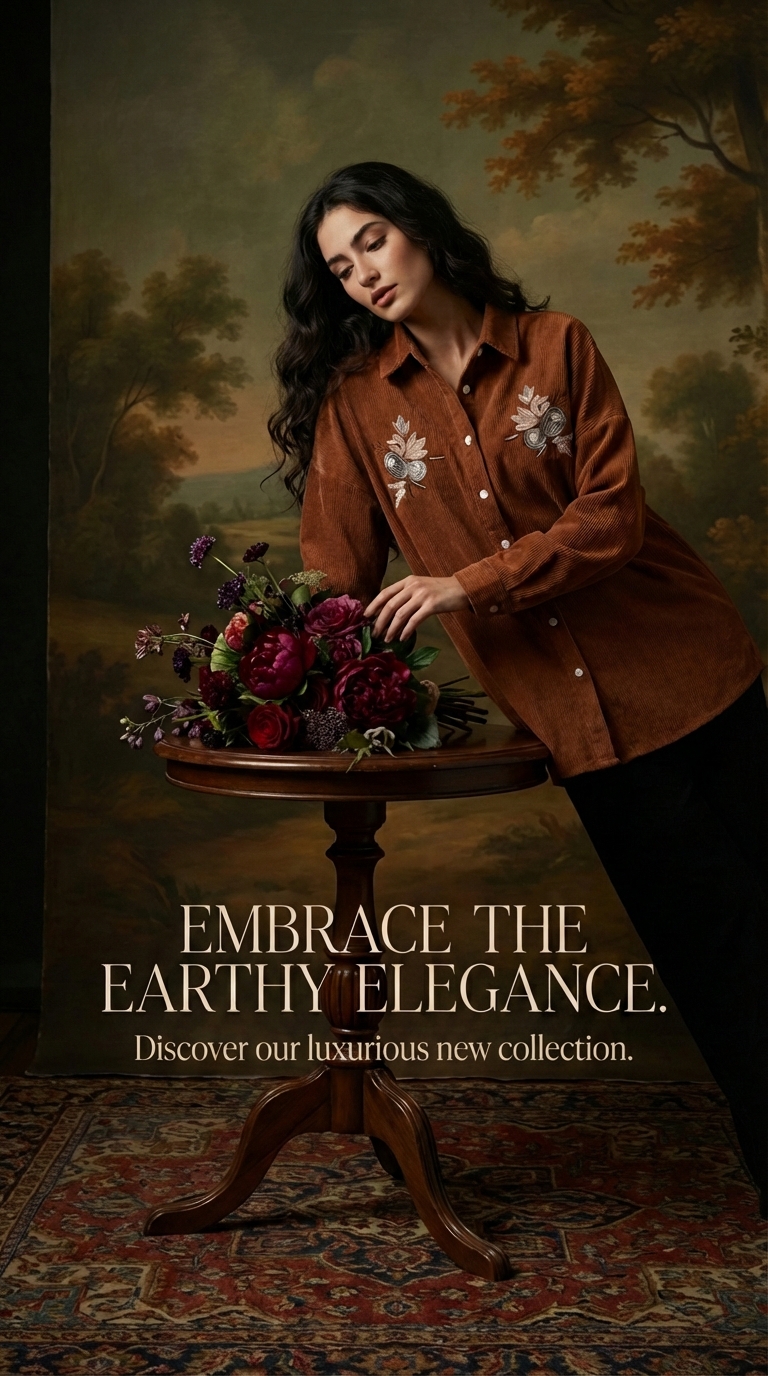Fine Art Fashion AI Poster – Premium Clothing Ads