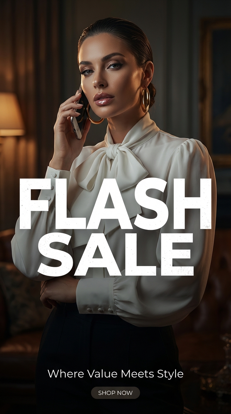 Flash Sale AI Fashion Poster – Cinematic Brand Promotion