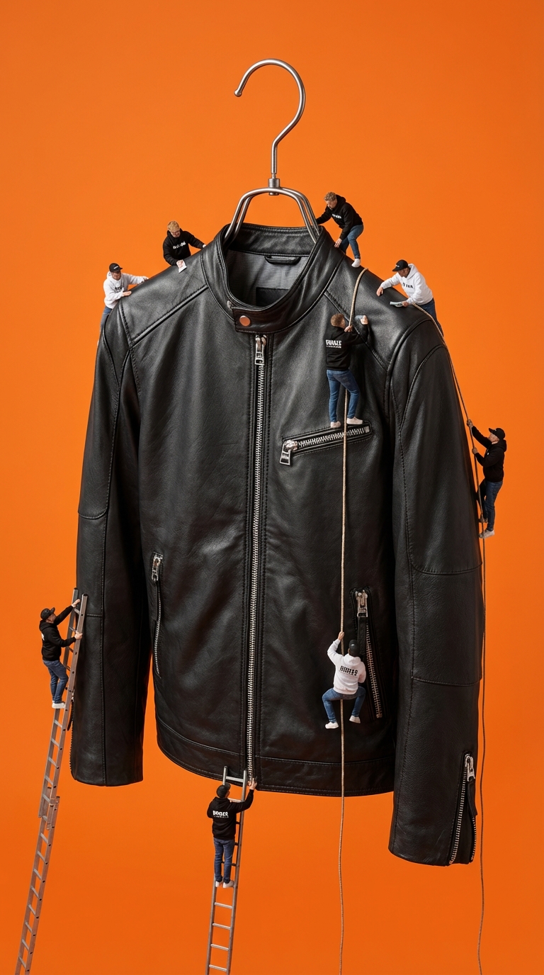 Giant Hanger Fashion AI Product Visual – Surreal Studio Brand Display