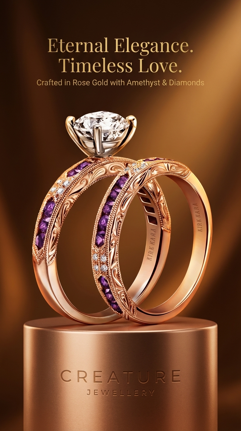 Golden Pedestal Jewellery Poster – Luxury Gold Collection Ad