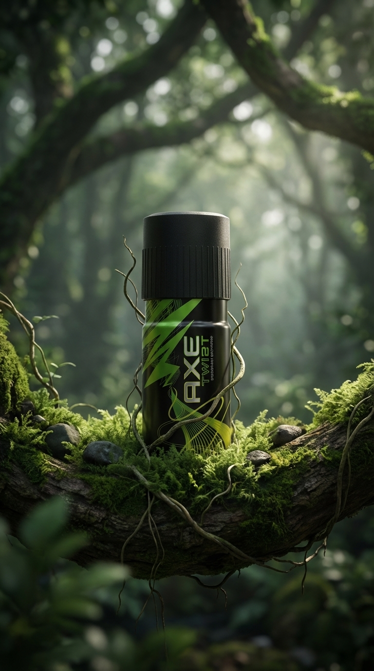 Green Forest AI Product Photography with Organic Earthy Mood and Soft Natural Lighting