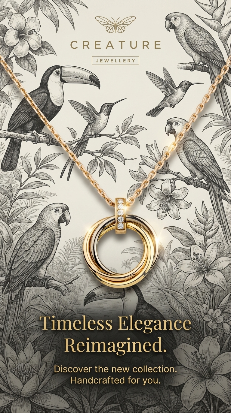 Jewellery Product Ads – Classic Illustration Luxury Brand Visuals