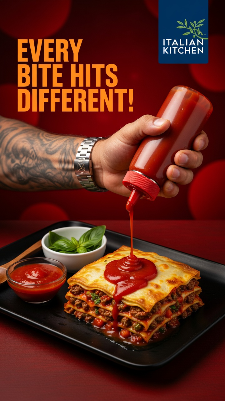 Ketchup Drip Food Photography – Bold Fast Food Ad Creatives