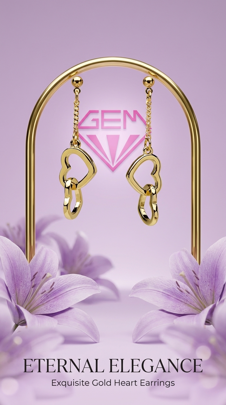 Lavender Bloom Jewellery Poster – Luxury Gold Collection Ad