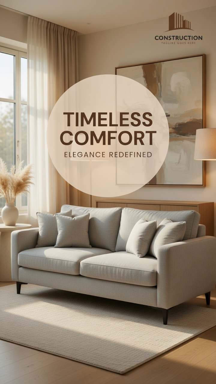 Luxury Beige Interior Product Photography – Premium Ad Poster