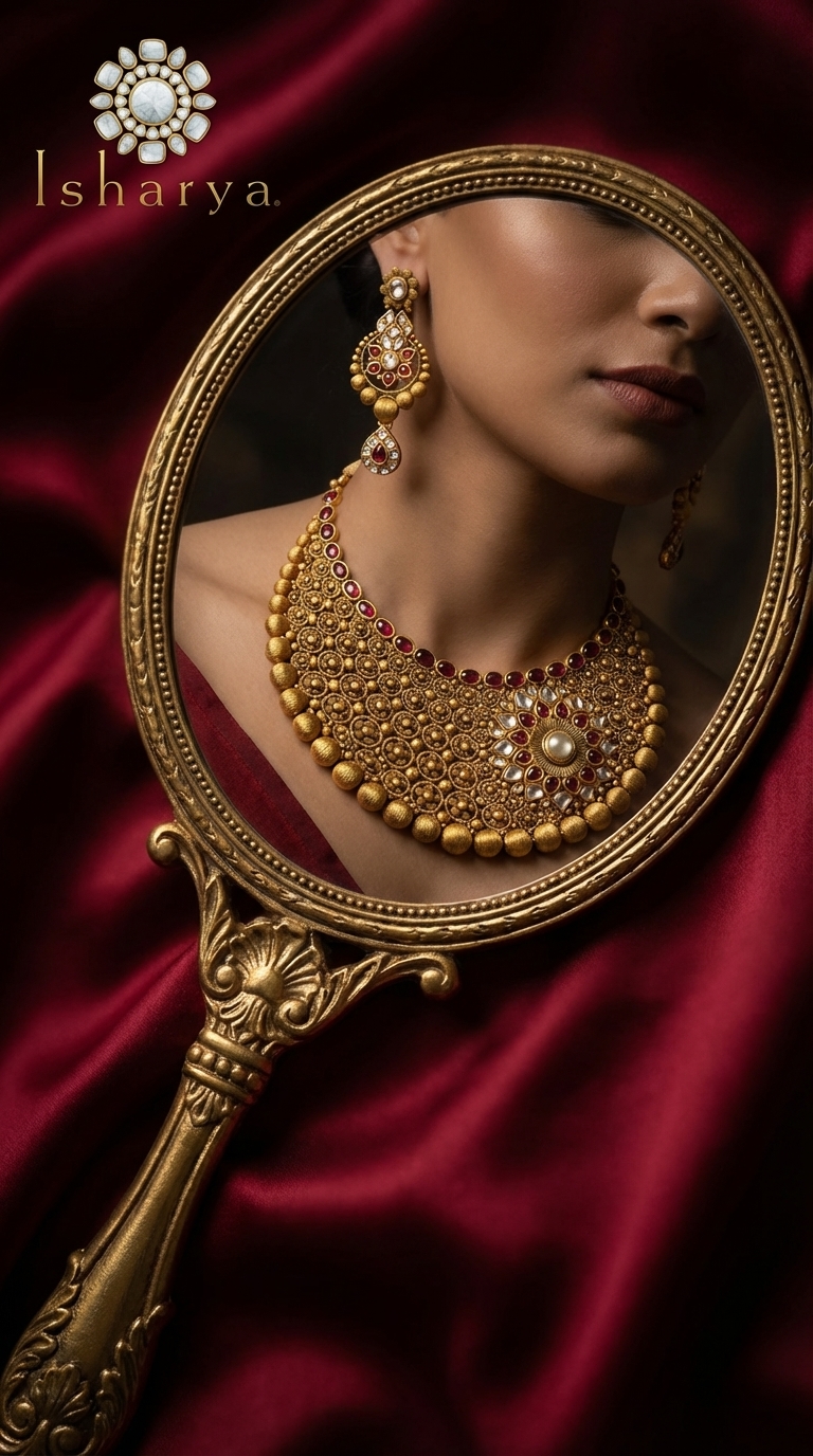 Luxury Jewellery Product Ads – Ornate Mirror Reflection Scene