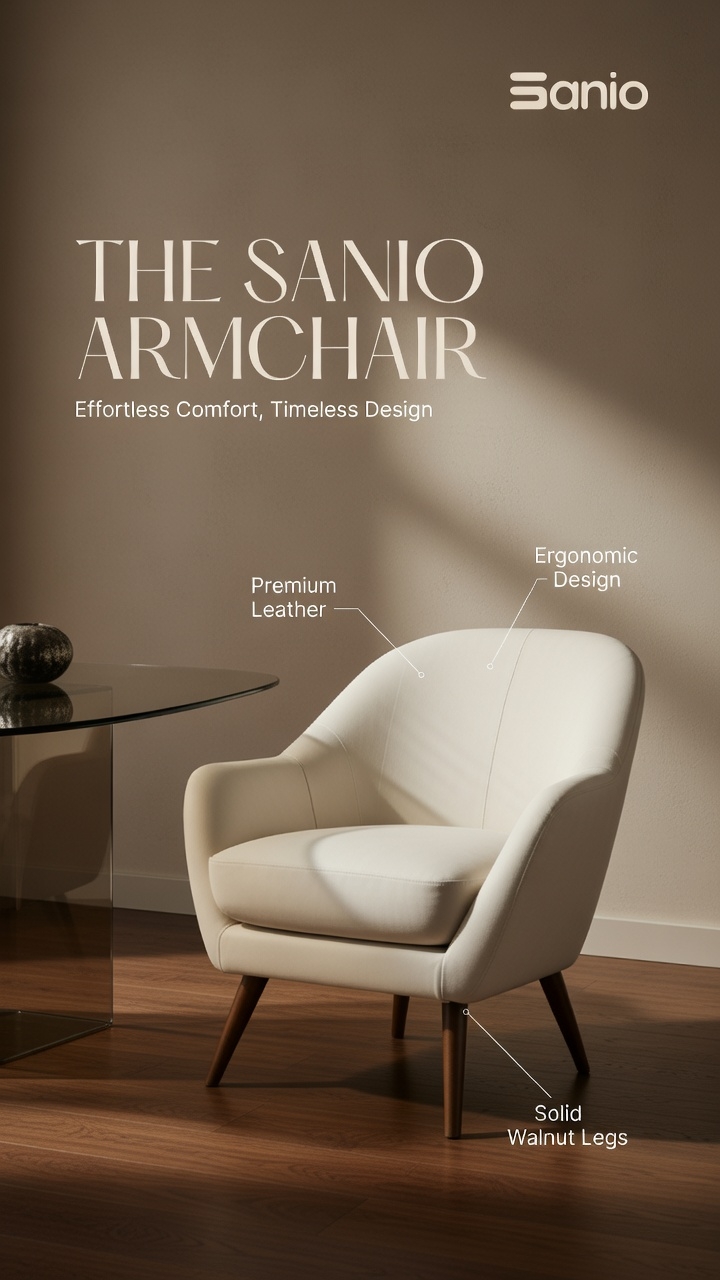 Luxury Minimalist Interior Product Photography Poster – Premium Catalog Ads