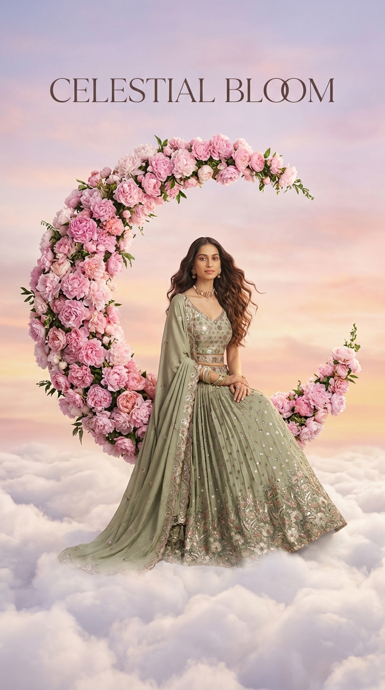 Magical Cloud Fashion AI Poster – Dreamy Clothing Brand Content