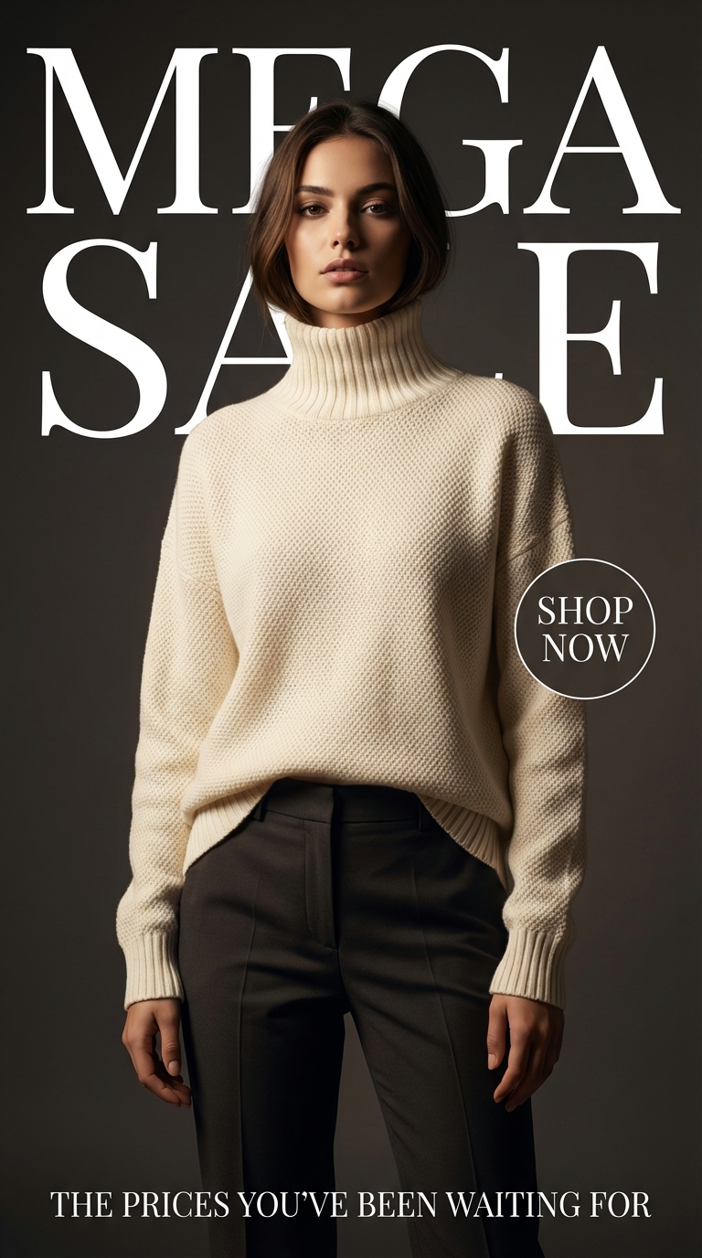 Mega Sale Fashion AI Poster – Luxury End-of-Season Promotion