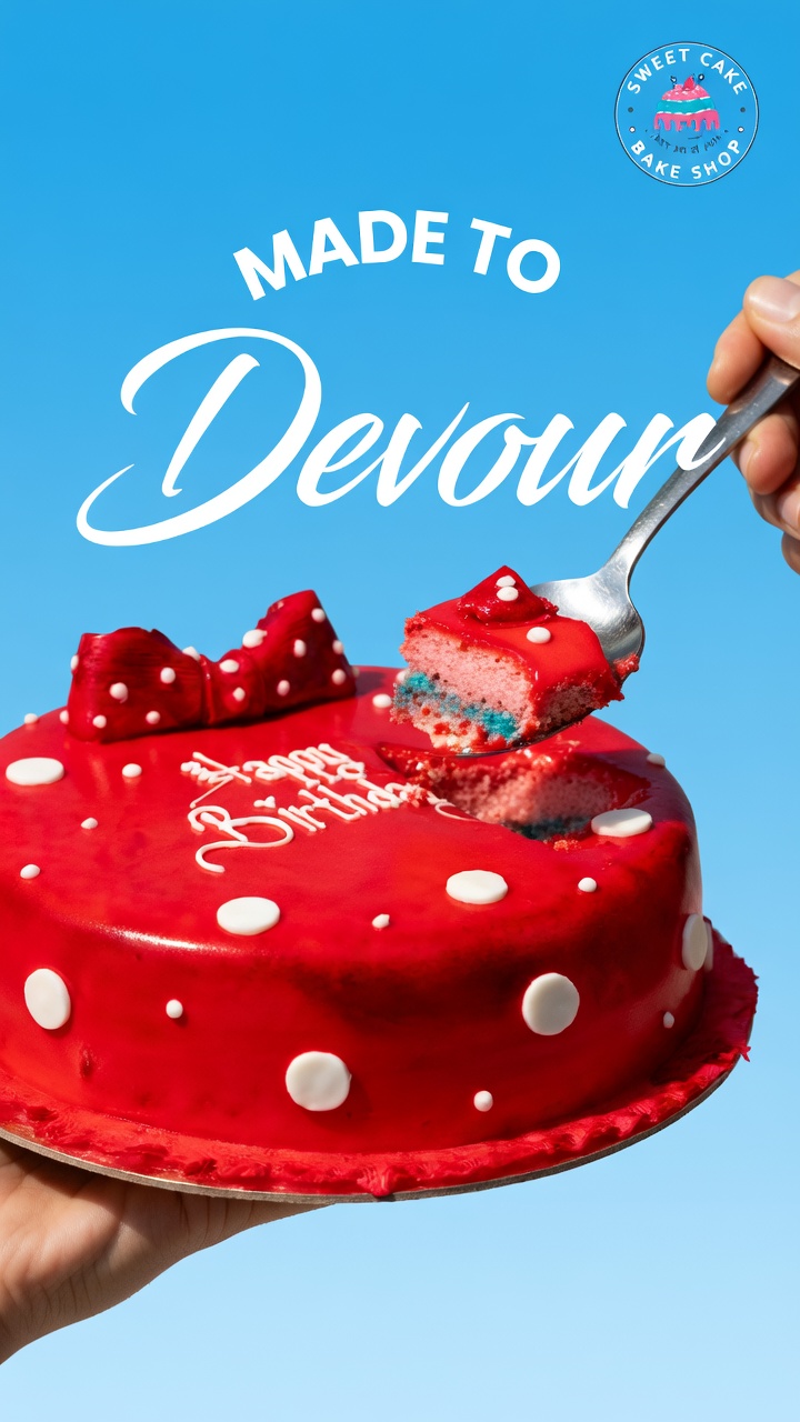 Minimal Food Product Photography – Bright Blue Spoon Ad Creative