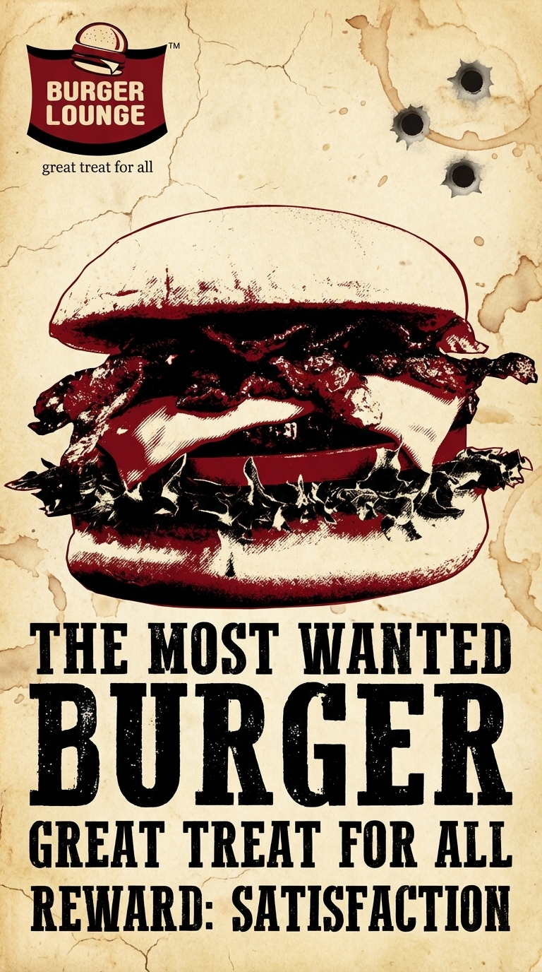 Most Wanted Food Ads – Vintage Cinematic Poster Concept