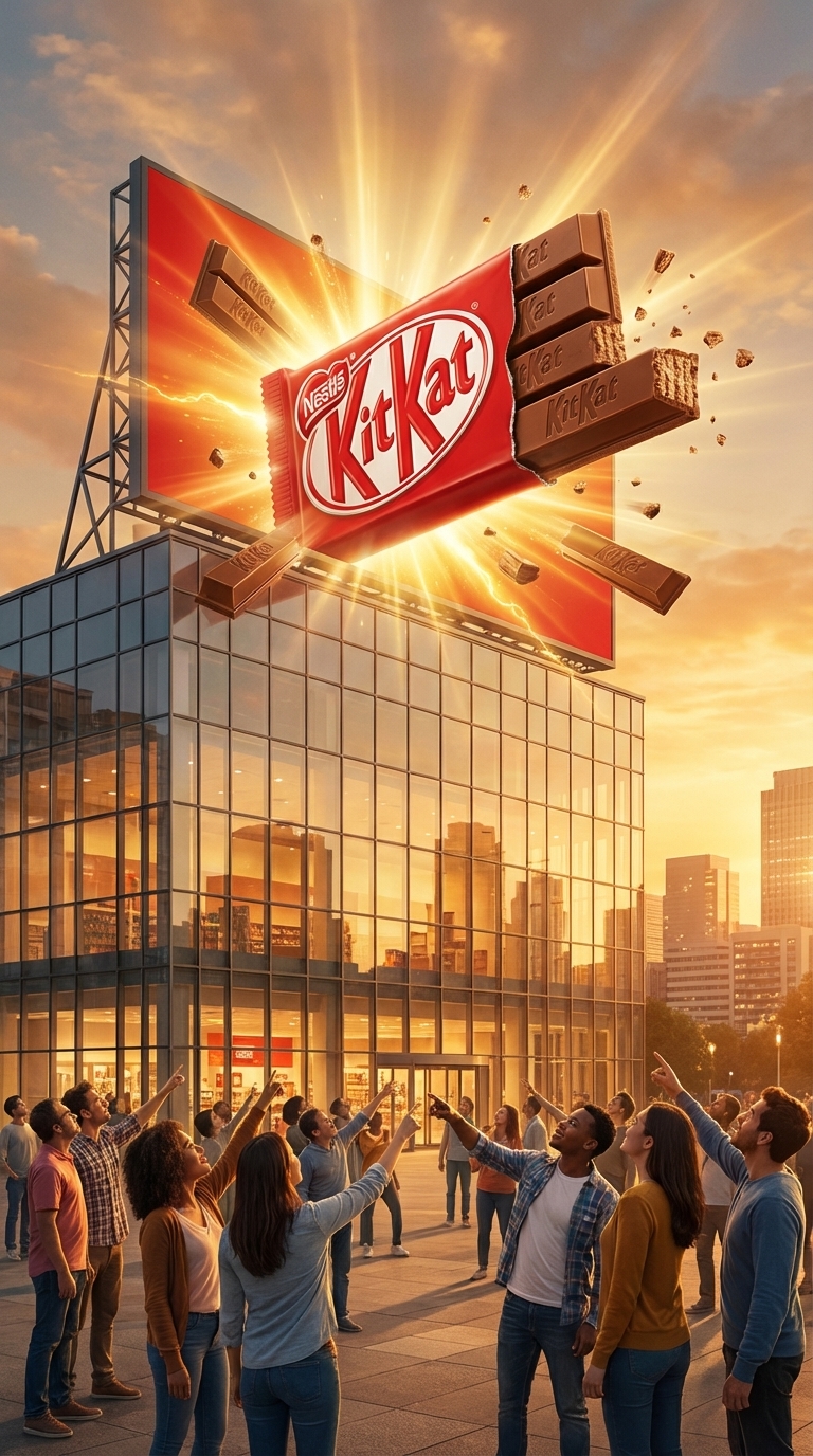 Outdoor Mega Display AI Product Photography with Cinematic 3D Billboard Impact