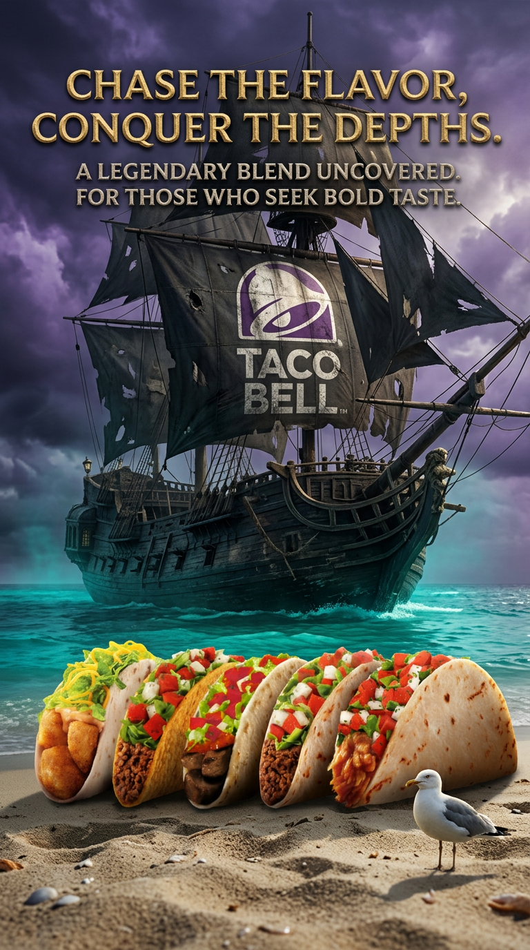 Pirate Voyage Food Ads – Adventure Branding Concept