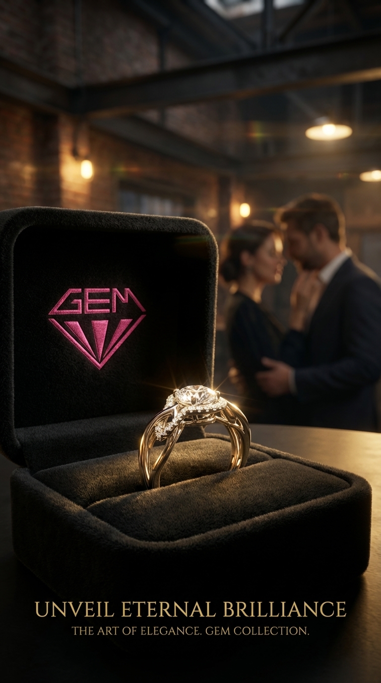 Proposal Moment Jewellery Poster – Luxury Gold Collection Ad