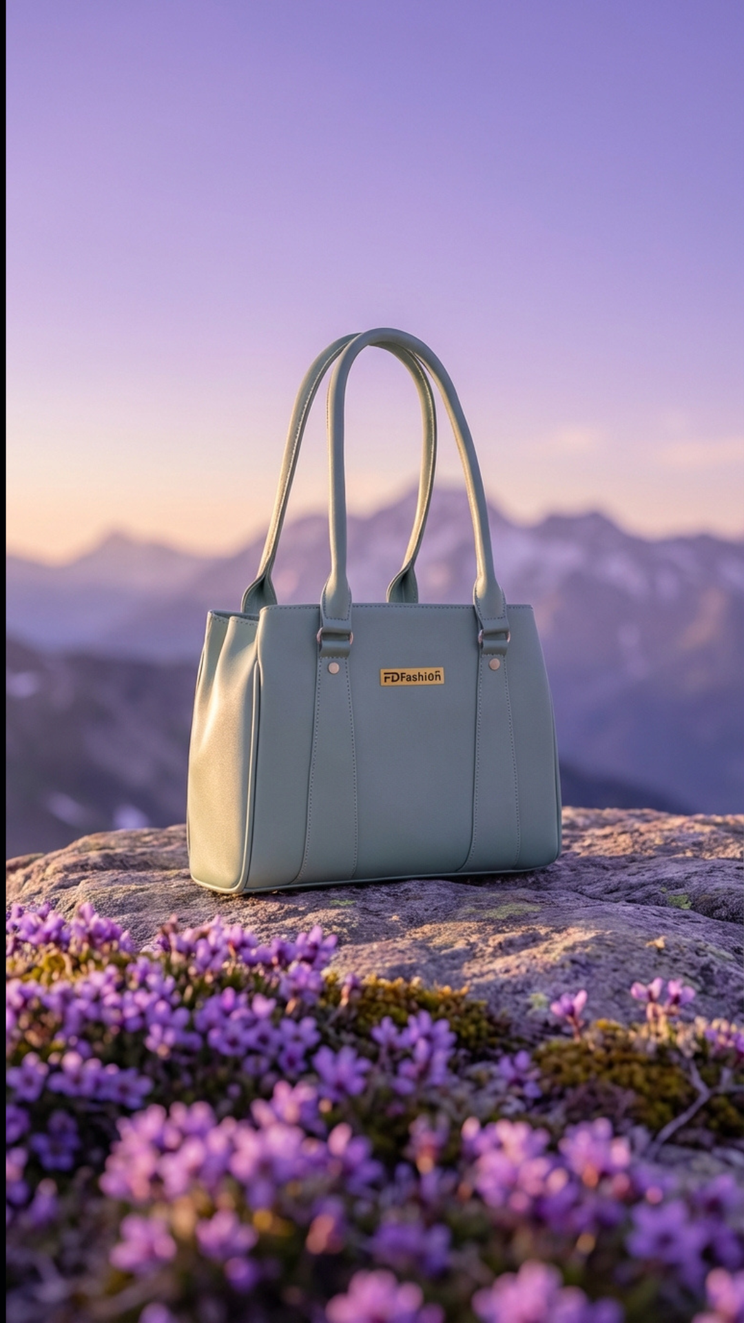 Purple Blossom Serene AI Product Photography with Alpine Nature Aesthetics