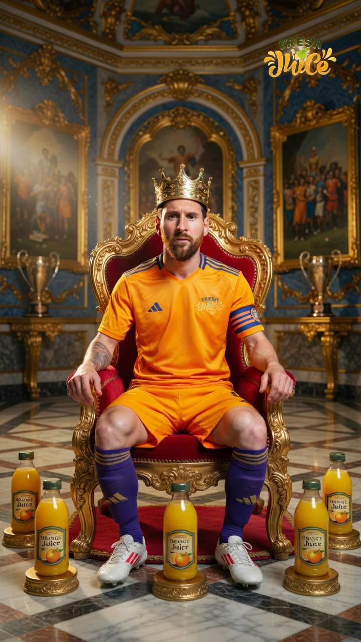 Royal Football Legend Product Photography – Luxury Sports Ad Creatives