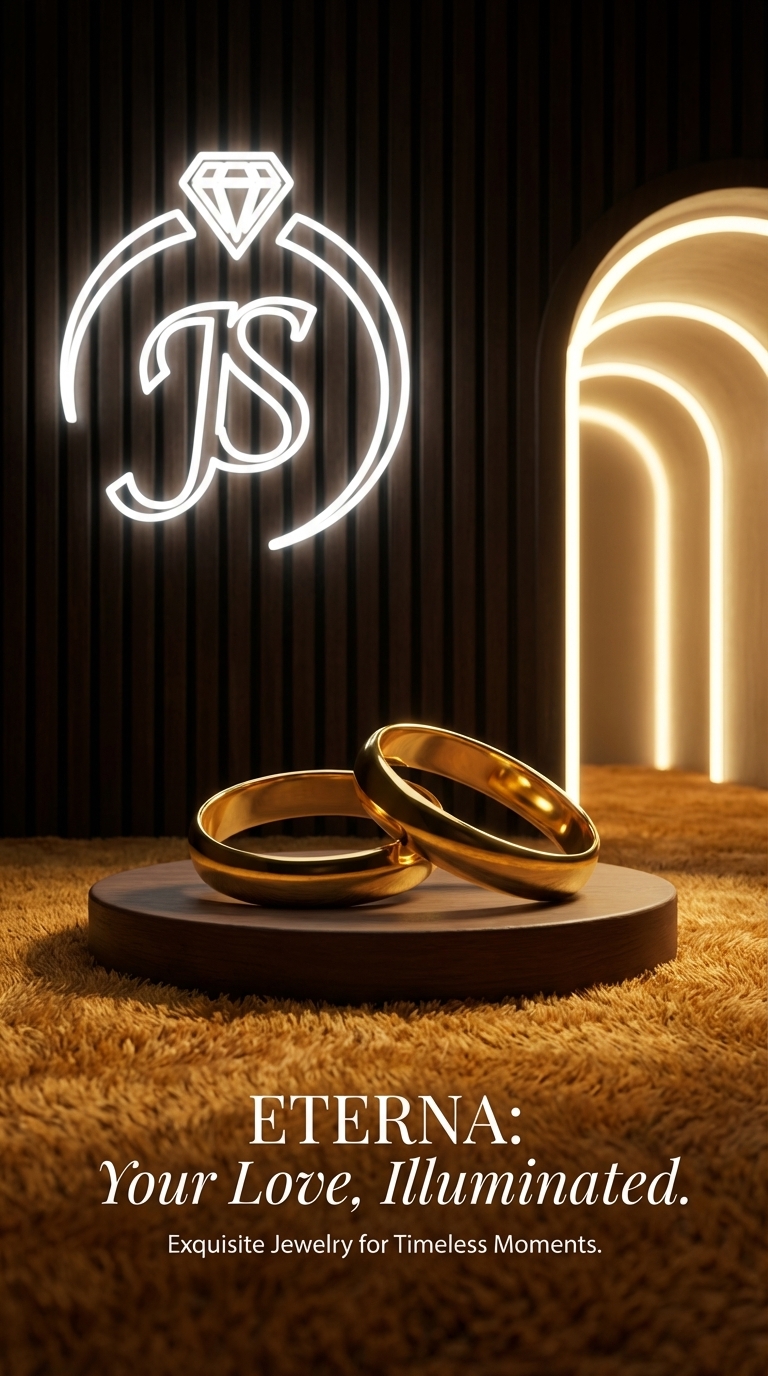Signature Display Jewellery Poster – Luxury Gold Collection Ad