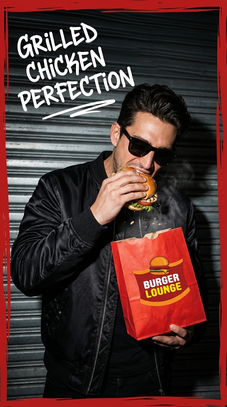 Street Noir Food Ads – Urban Fast Food Campaign