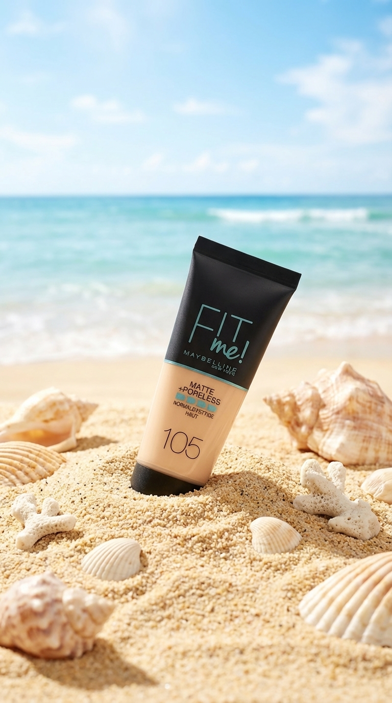Fresh Summer Beach Morning AI Product Photography with Seashell and Sand Aesthetic