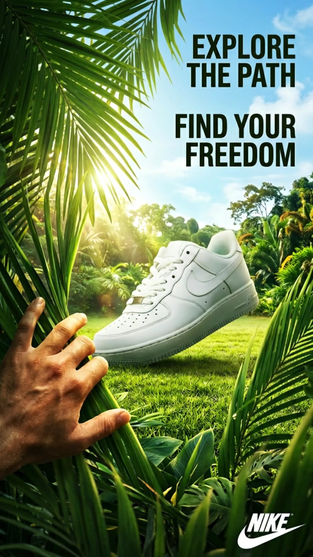 Hidden Paradise — cinematic poster