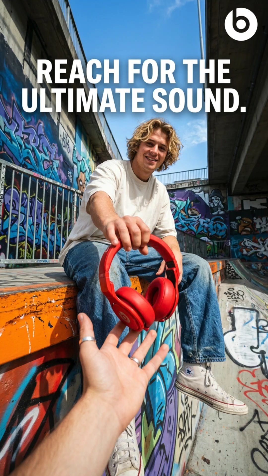 Reach for More — vibrant street-style commercial